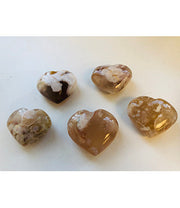 Flower Agate Hearts