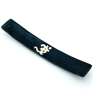 Black Stone w/ Mother of Pearl Incense Holder - 2
