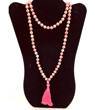 Rhodonite Gemstone Mala