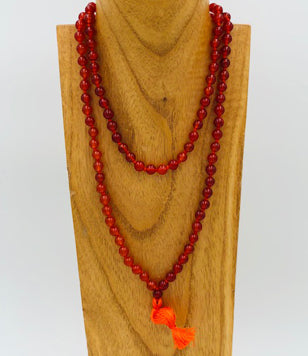 Carnelian Gemstone Mala