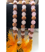 Rose Quartz and Sandalwood Bracelet